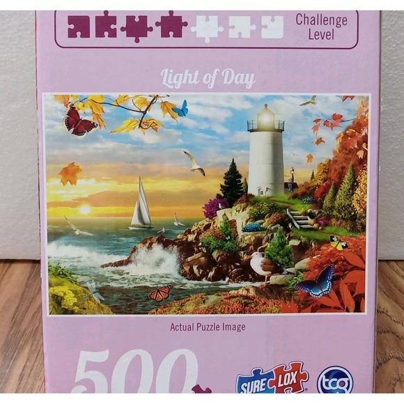 Sure-Lox Artist Series 500 Pc Jigsaw Puzzle Light Of Day New Sealed - Picture 4 of 14